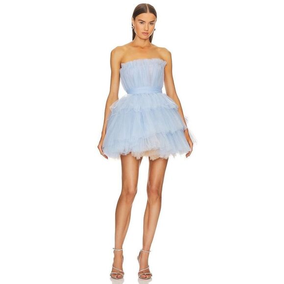 bronx and banco anna tulip mini dress Blue Small